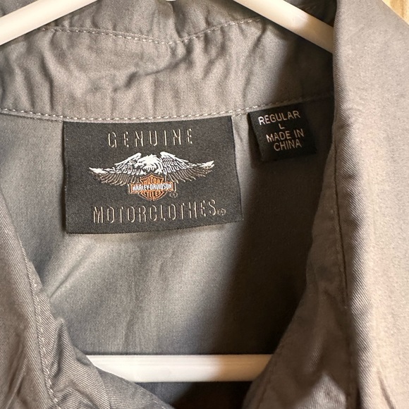 Harley Davidson button up shortsleeve shirt Large - Picture 3 of 3